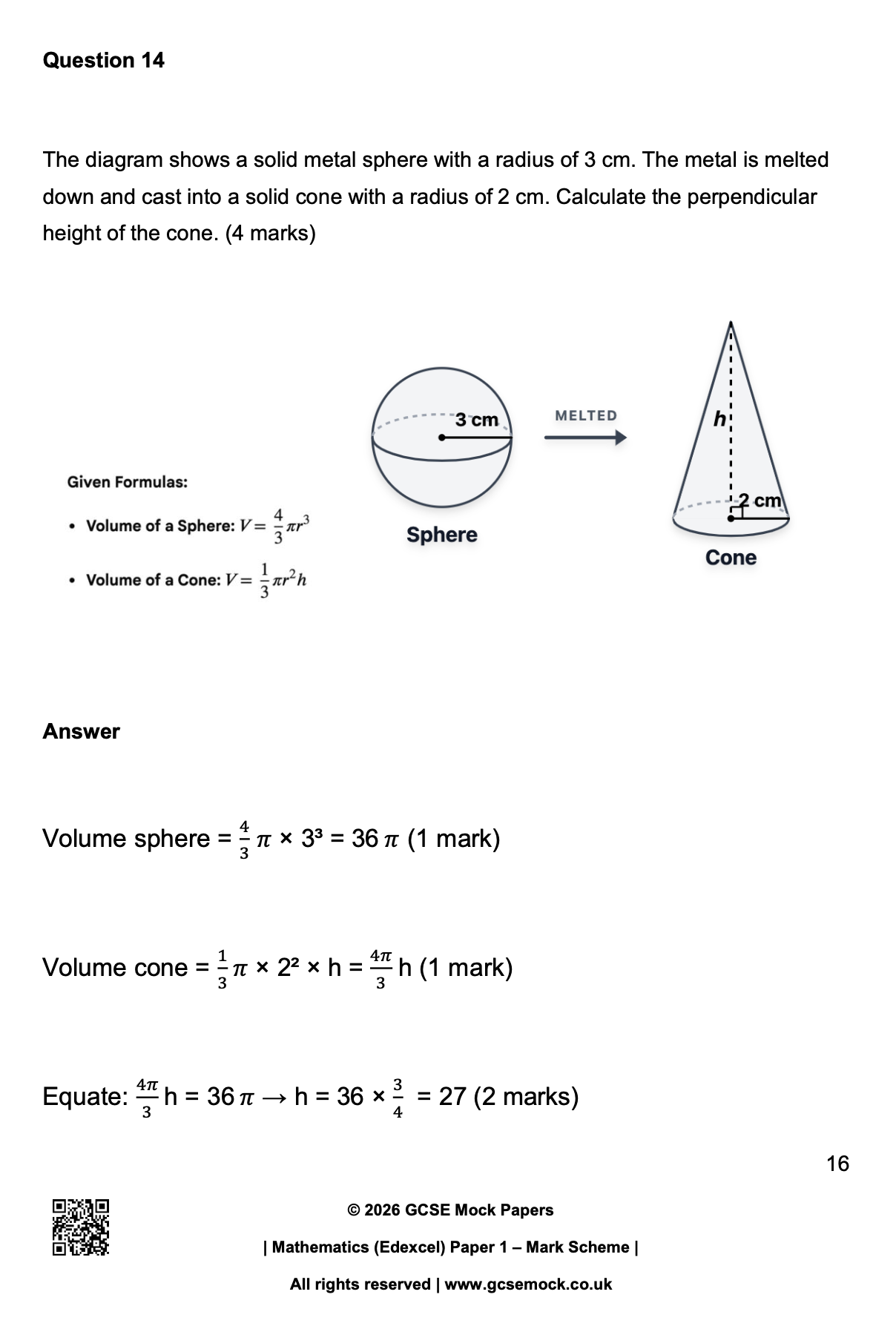 2026 GCSE Maths Edexcel Paper 1H: Geometry & Algebra Predicted Questions