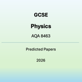 GCSE Physics AQA 8463 predicted papers for 2026 on a gradient background