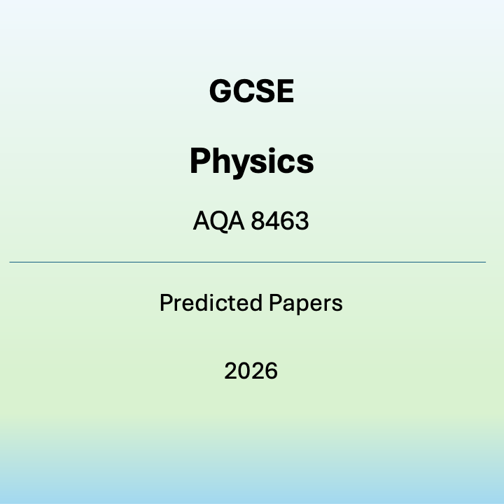 GCSE Physics AQA 8463 predicted papers for 2026 on a gradient background